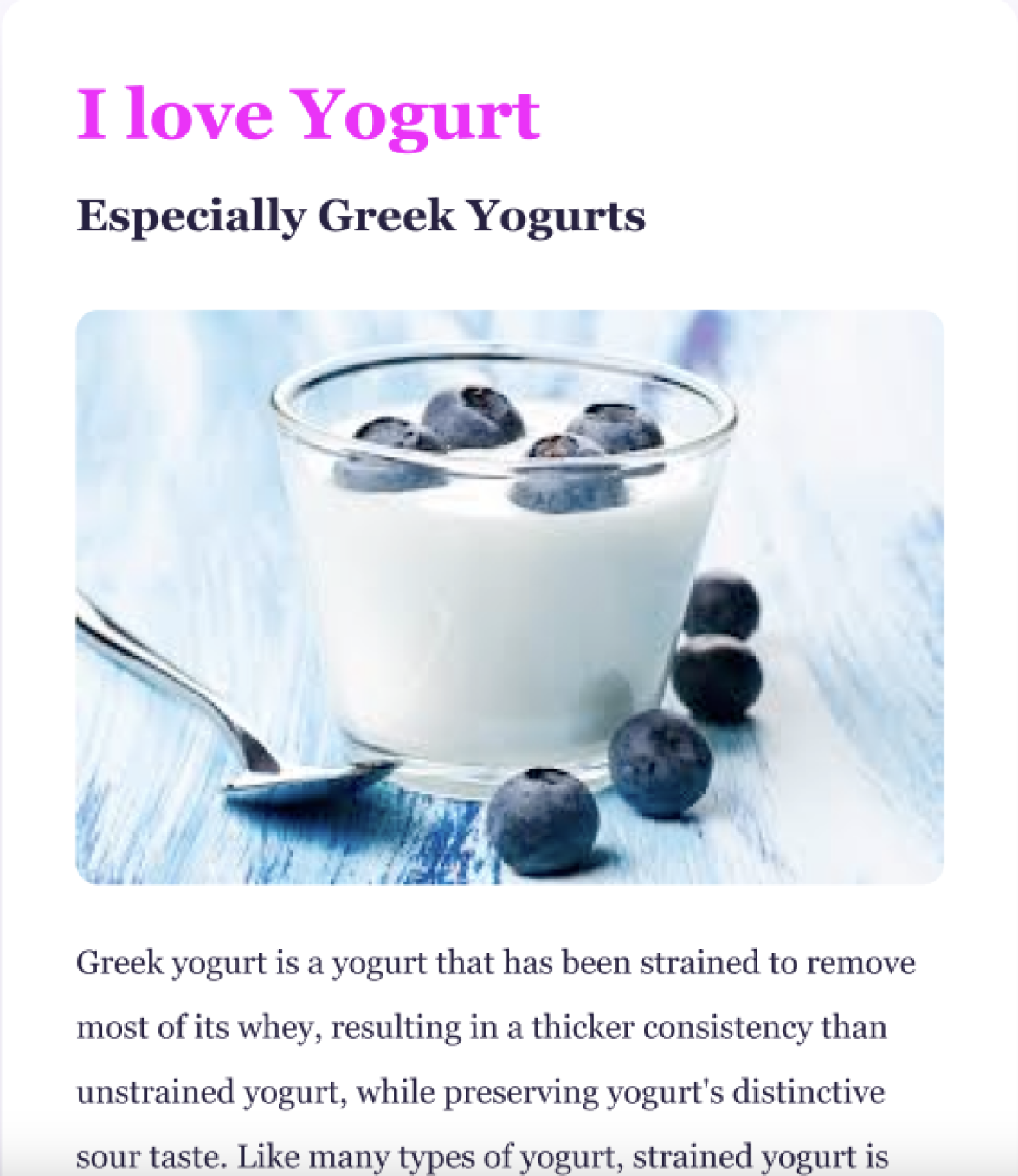 Yogurt project preview